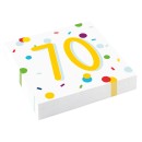 Happy Birthday Confetti  Happy Birthday 70 Napkins 20 pcs 33x33 cm