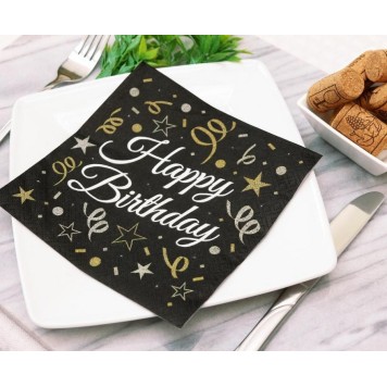 Happy Birthday B&C  Happy Birthday napkin pack of 20 33x33 cm