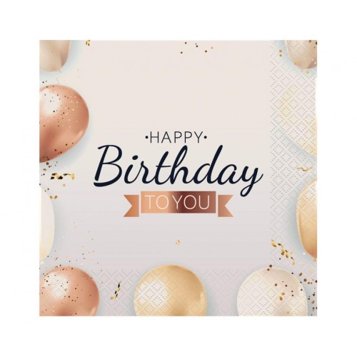 Happy Birthday Balloon Happy Birthday napkin set of 20, 33x33 cm