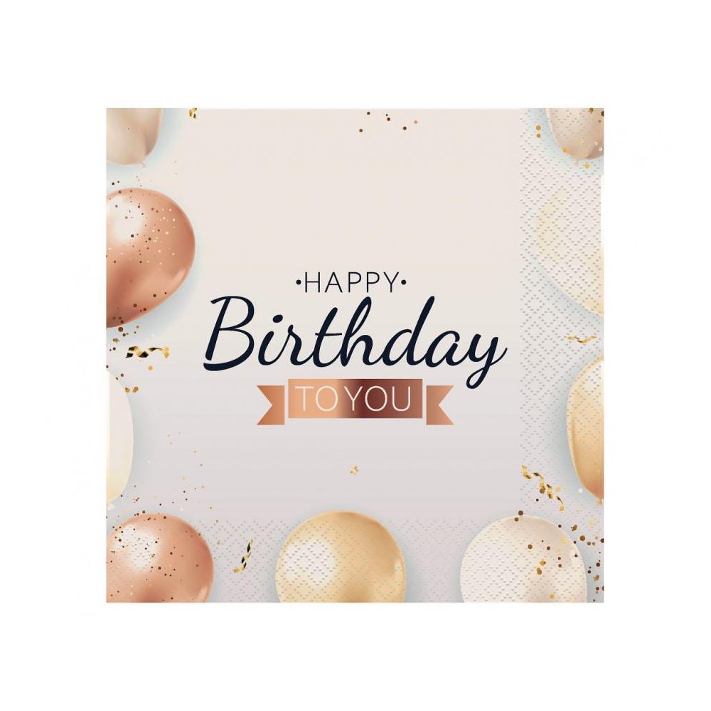 Happy Birthday Balloon Happy Birthday napkin set of 20, 33x33 cm