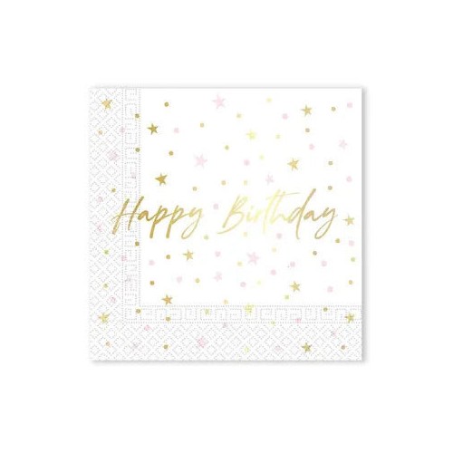 Happy Birthday Candles Happy Birthday napkin 20 pcs 33x33 cm FSC