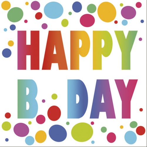 Happy Birthday Dots napkin 20 pcs 33x33 cm