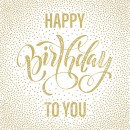 Happy Birthday Dotted Gold Happy Birthday napkin 20 pcs 33x33 cm