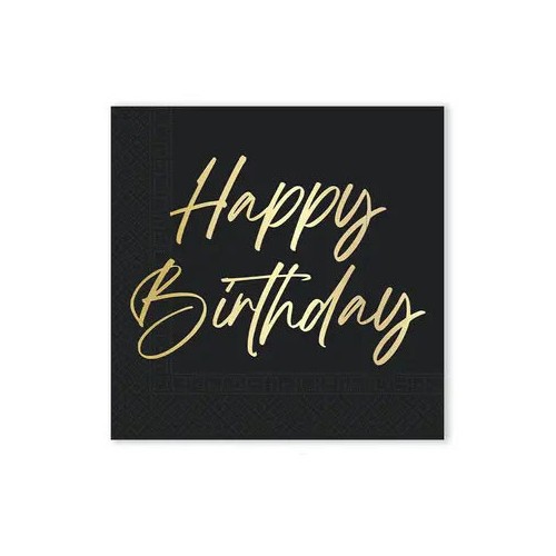 Happy Birthday Elegant Happy Birthday Napkin 20 pcs 33x33 cm FSC