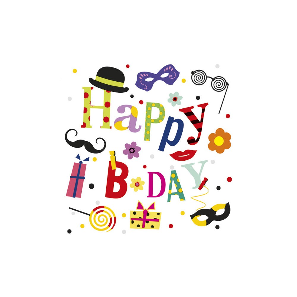 Happy Birthday Funny Happy Birthday napkin 20 pcs 33x33 cm