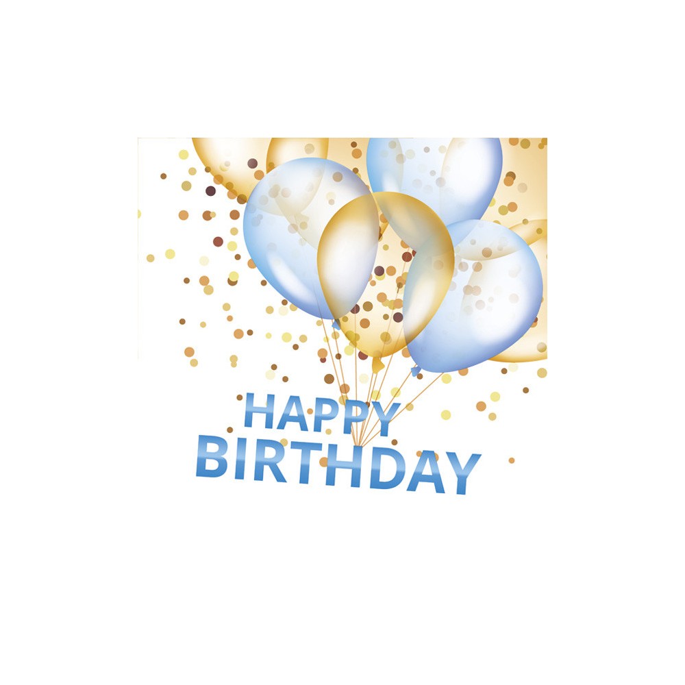 Happy Birthday Gold & Blue Balloons Happy Birthday napkin 20 pcs 33x33 cm