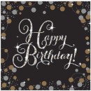 Happy Birthday Gold Happy Birthday Napkins 16 pcs 33x33 cm