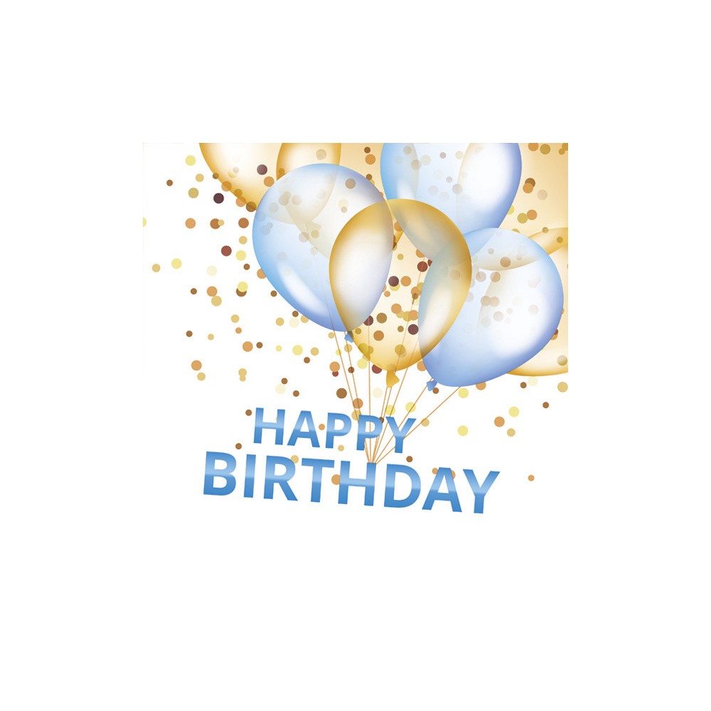 Happy Birthday Gold&Blue Happy Birthday napkin 20 pcs 25x25 cm