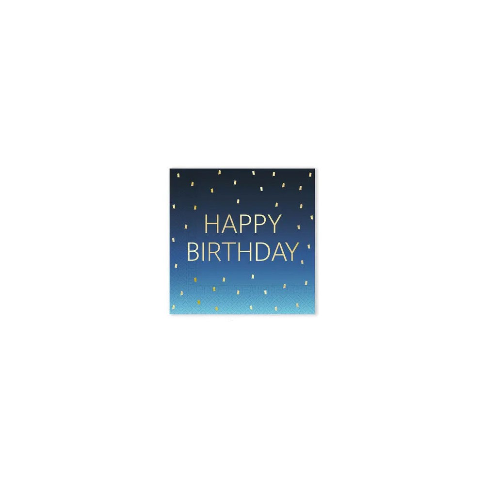 Happy Birthday Golden Blue Happy Birthday napkin 20 pcs 33x33 cm FSC