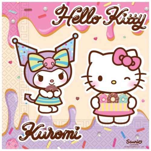 Hello Kitty Kuromi 20 pcs napkin 33x33 cm FSC