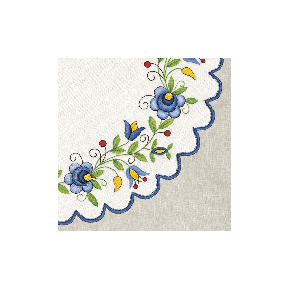 Flower Folk Embroidery Napkin 20 pieces 33x33 cm
