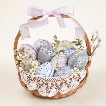 Easter Basket with Lace napkin 20 pcs 33x33 cm