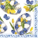 Easter Blue Folk Eggs napkin 20 pcs 33x33 cm