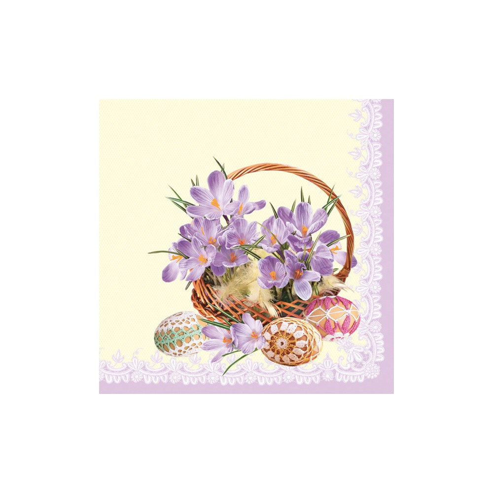 Easter Crocuses in a Basket napkin 20 pcs 33x33 cm