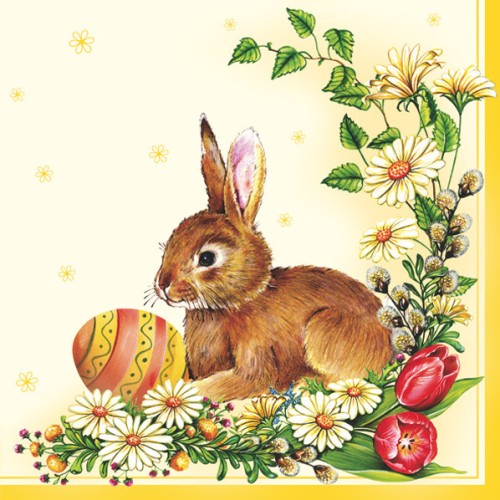Easter Egg & Hare napkin 20 pcs 33x33 cm