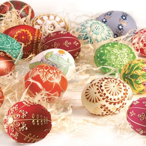 Easter Eggs & Hay napkin set 20 pcs 33x33 cm