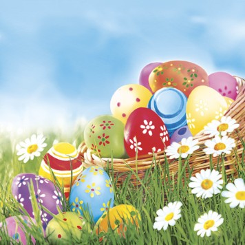 Easter Eggs and Daisies napkin 20 pcs 33x33 cm