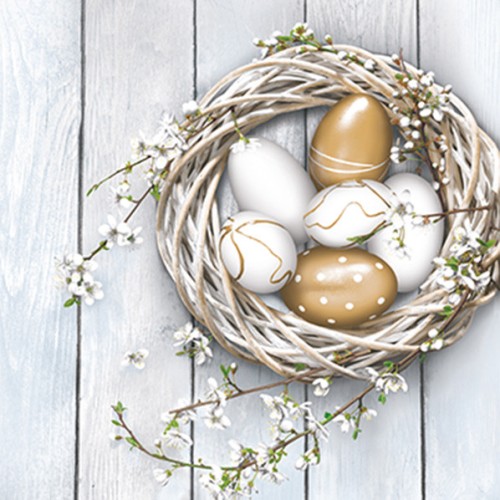 Easter Eggs in Wicker Nest napkin 20 pcs 33x33 cm