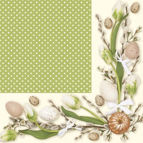Easter Green Frame napkin 20 pcs 33x33 cm