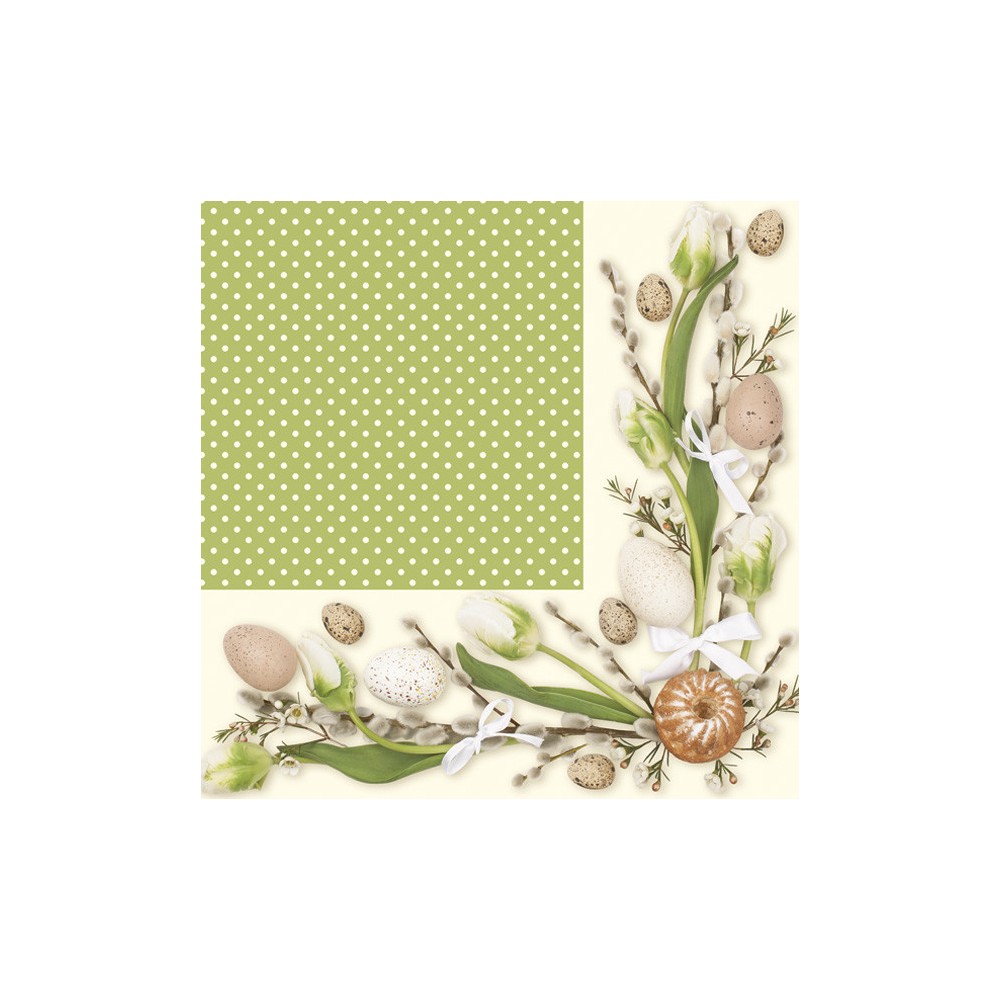 Easter Green Frame napkin 20 pcs 33x33 cm