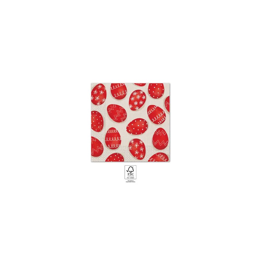 Easter Red Eggs 20-piece napkin 33x33 cm FSC