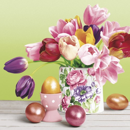 Easter Tulips Bouquet napkin 20 pcs 33x33 cm
