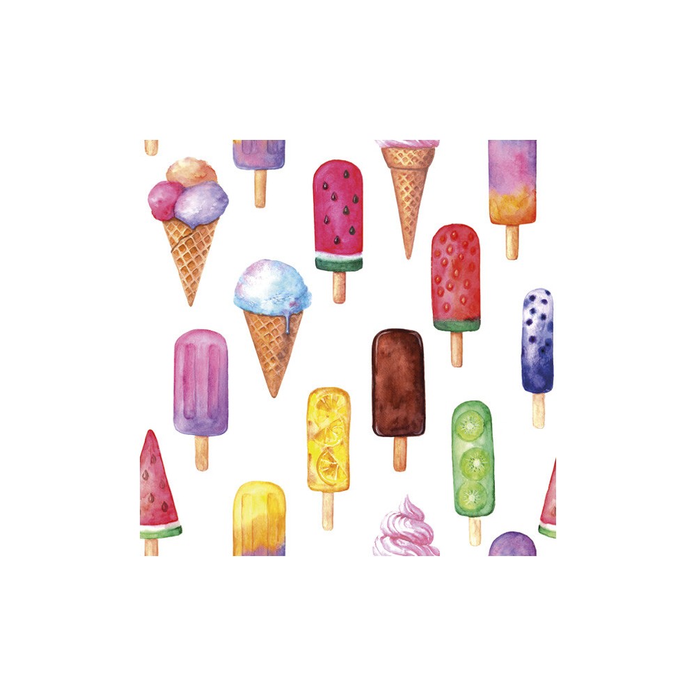 Ice Cream Watercolour Ice Cream Napkin 20 pcs 33x33 cm