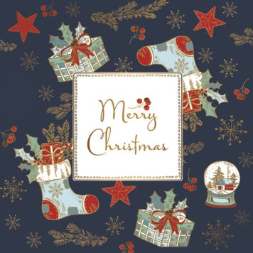 Christmas Background napkins, pack of 20, 33x33 cm