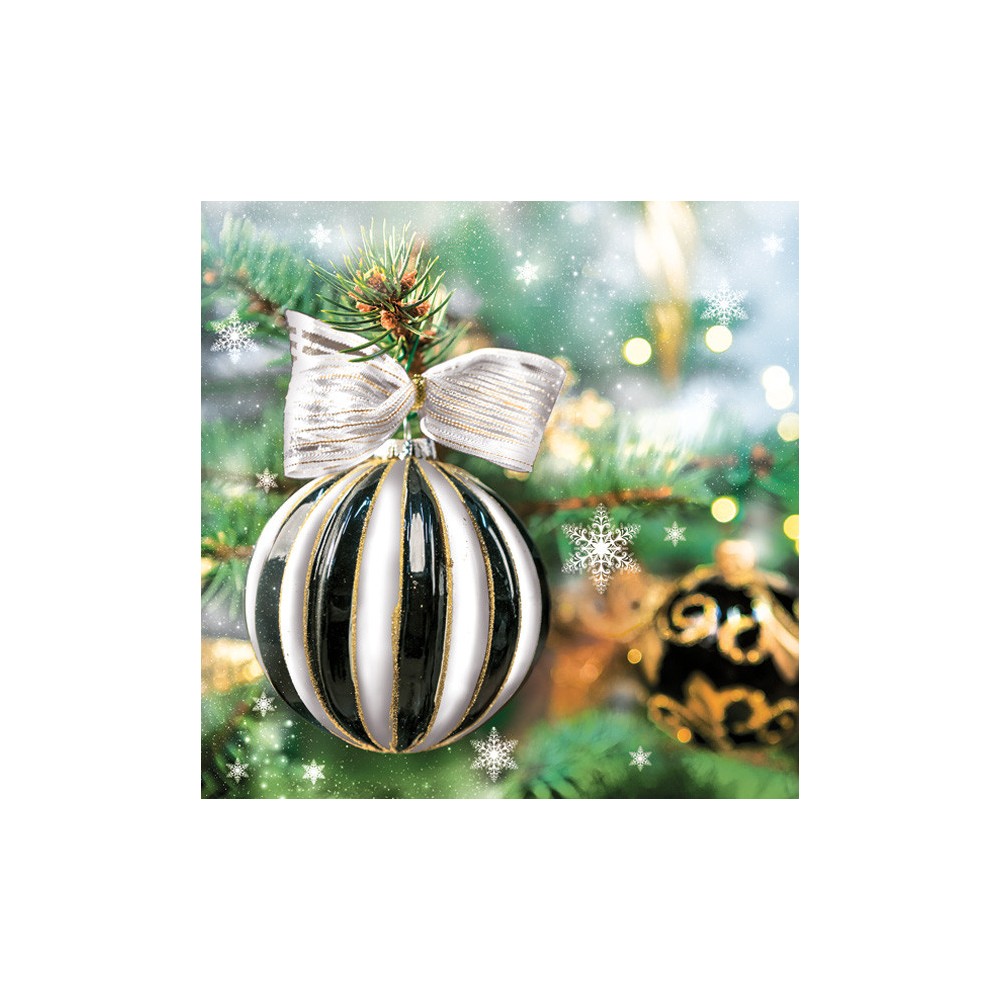 Christmas Bauble on Spruce napkins, pack of 20, 33x33 cm