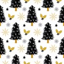 Christmas Black Graphic napkins, pack of 20, 33x33 cm