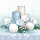 Christmas Blue&Silver Composition napkins, pack of 20, 33x33 cm
