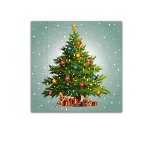 Christmas Bright Colorful Lamps i napkin 20 pcs 33x33 cm