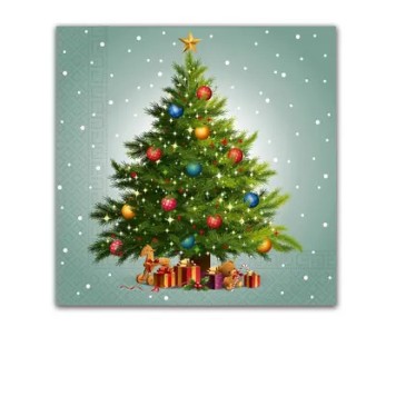 Christmas Bright Colorful Lamps i napkin 20 pcs 33x33 cm