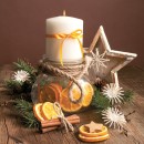 Christmas Candle in Jar napkins, pack of 20, 33x33 cm