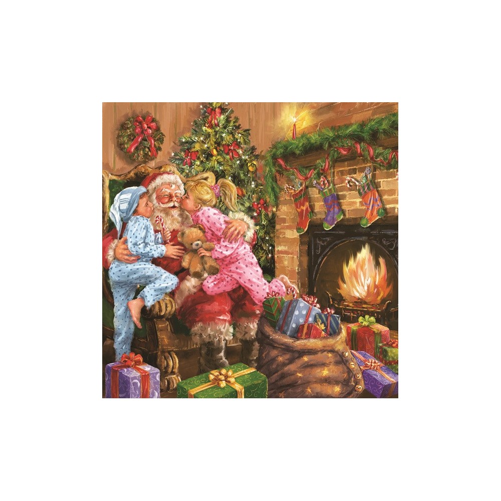 Christmas Children Kissing napkins, pack of 20, 33x33 cm