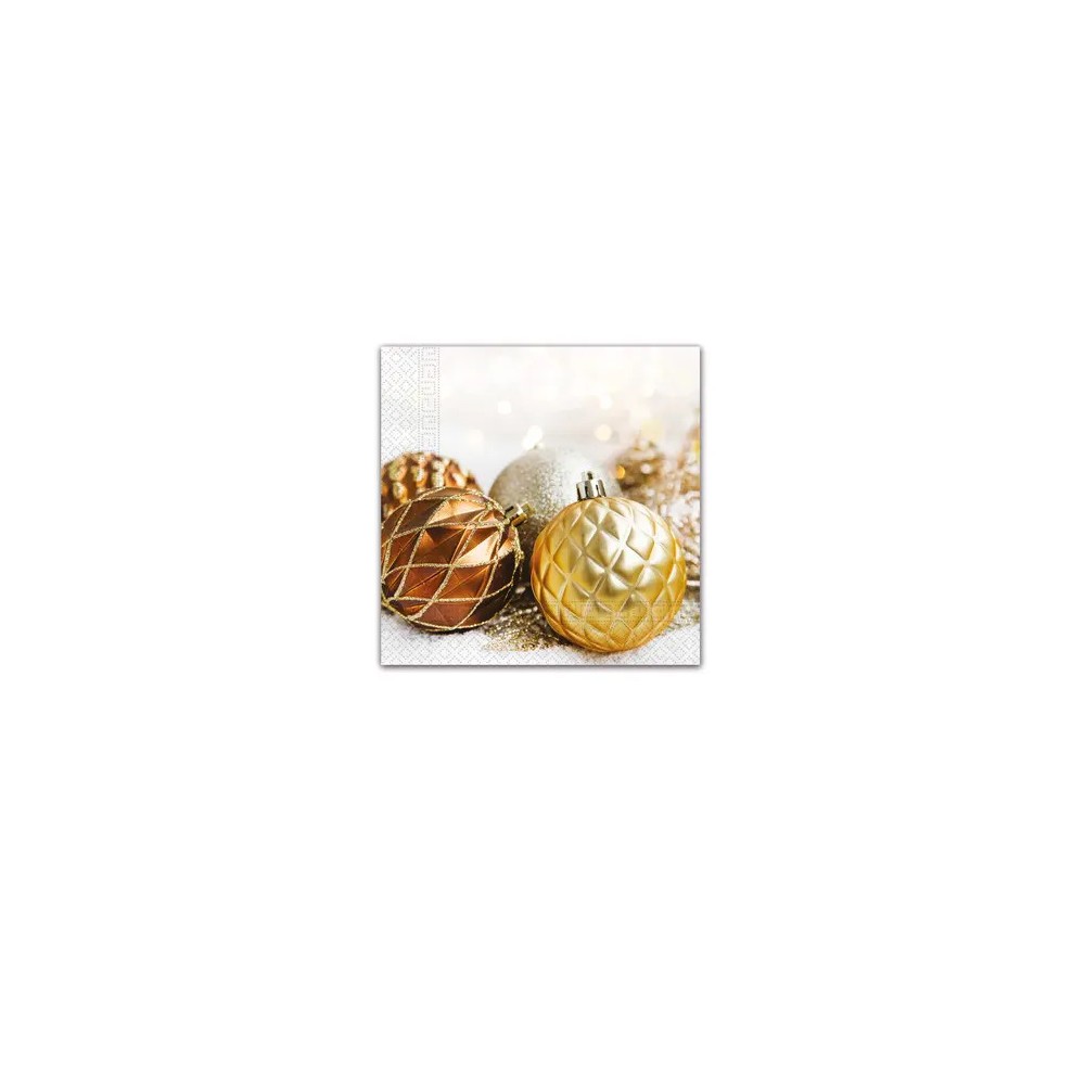 Christmas Christmas Glitter Balls i napkin 20 pcs 33x33 cm
