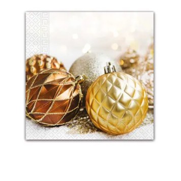 Christmas Christmas Glitter Balls i napkin 20 pcs 33x33 cm