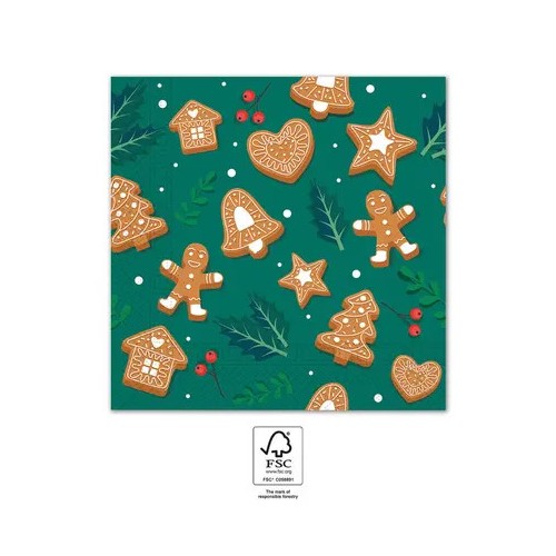 Christmas Cinnamon Biscuits i napkin 20 pcs 33x33 cm