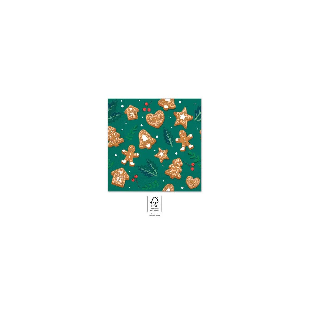 Christmas Cinnamon Biscuits i napkin 20 pcs 33x33 cm