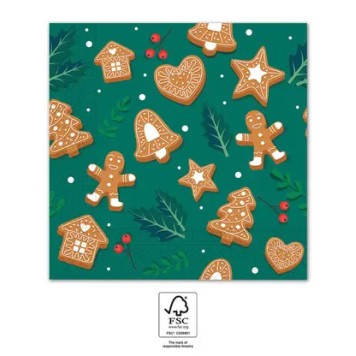 Christmas Cinnamon Biscuits i napkin 20 pcs 33x33 cm