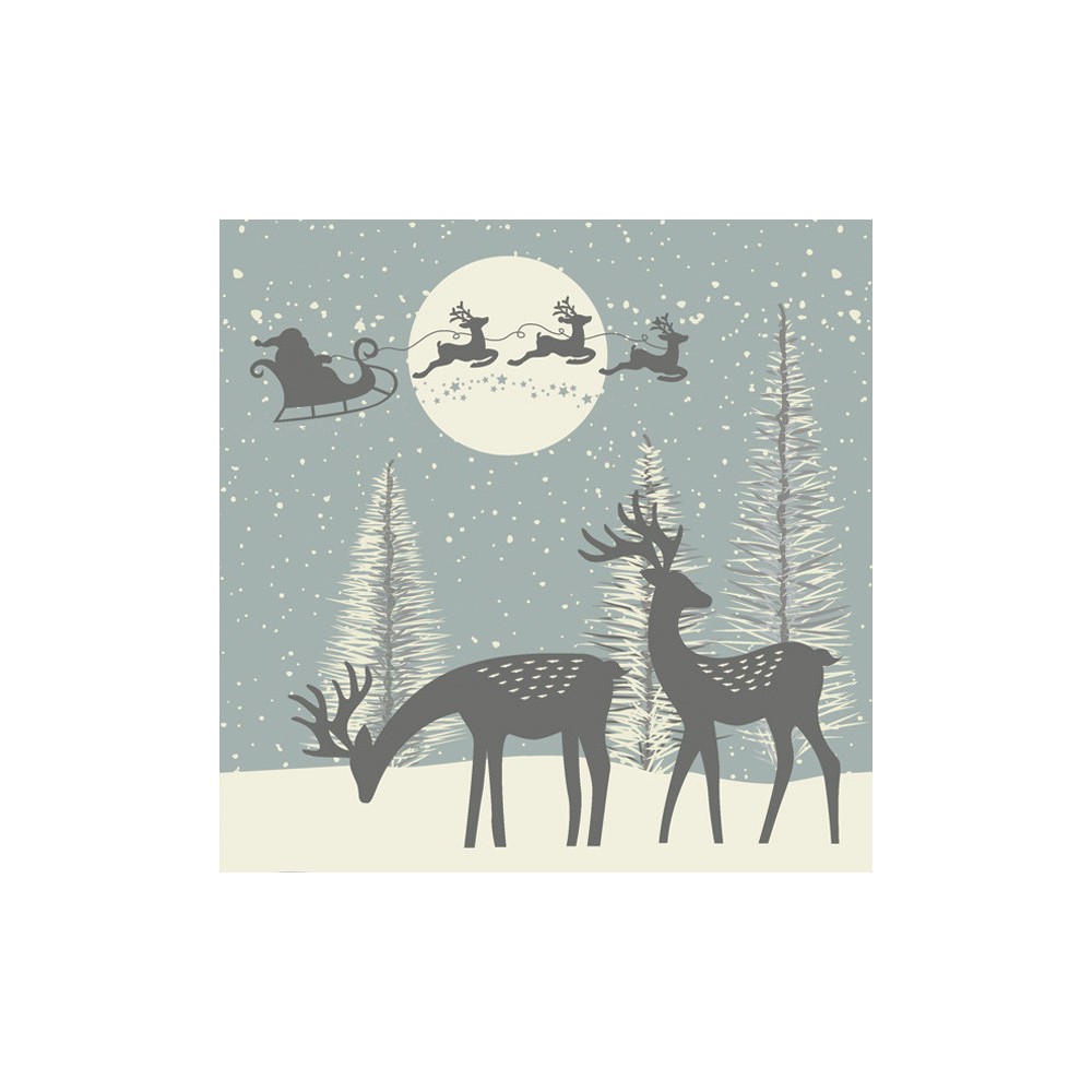 Christmas Dusty Blue napkins, pack of 20, 33x33 cm