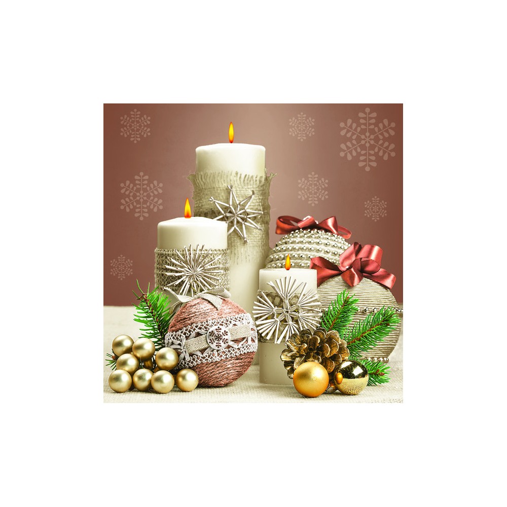 Christmas Eco Composition napkins, pack of 20, 33x33 cm