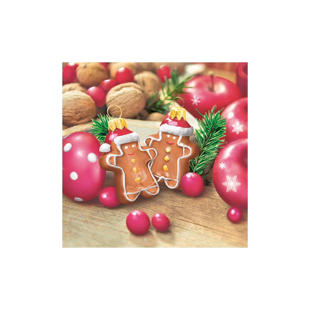 Christmas Gingerbread napkins, pack of 20, 33x33 cm