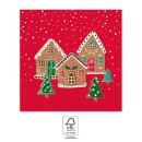 Christmas Gingerhouses i napkin 20 pcs 33x33 cm FSC