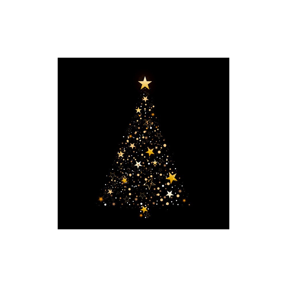 Christmas Glittering napkins, pack of 20, 33x33 cm