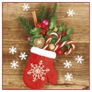 Christmas Glove Full of Xmas napkins, pack of 20, 33x33 cm