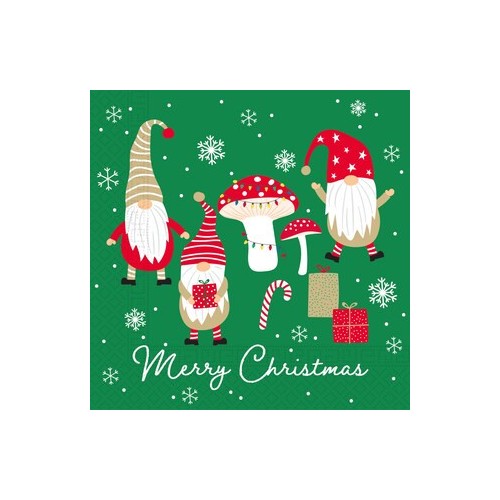Christmas Gnomes 20-piece napkin 33x33 cm FSC