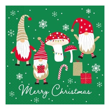 Christmas Gnomes 20-piece napkin 33x33 cm FSC