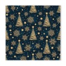 Christmas Gold Trees i napkin 20 pcs 33x33 cm