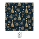 Christmas Gold Trees i napkin 20 pcs 33x33 cm